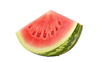 Fresh Red Watermelon Isolated On Transparent Background PNG.