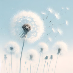 dandelion seeds.Generative AI