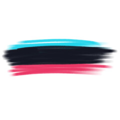 brush stroke tiktok element design transparent