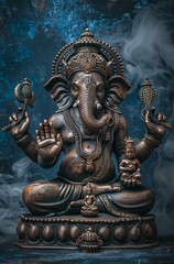 Fototapeta na wymiar Lord Ganesha Blesses with Wisdom