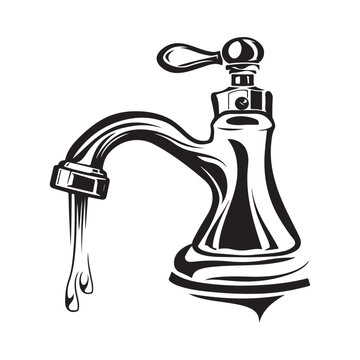 recommend clip art: Water Faucet Vector Art, Icons, and Graphics on White Background