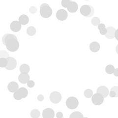 Realistic circle element white grey bokeh effect transparent png background