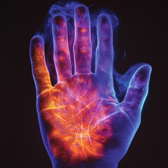 Illuminated Biometric Hand Scan Concept