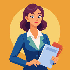 business-woman-holding-paper-file