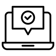 laptop with checkmark icon