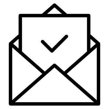 recommend clip art: Open envelope with tick mark, mail and check mark symbol, mark as read, Email icon