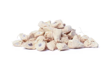 Foto op Canvas Pile of dried Baobab seeds isolated on white background. © NIKCOA