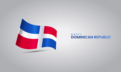 Happy Independence Day Dominican Republic, 3d Illustration