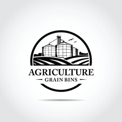 Agriculture corn field Logo Template. Vector Illustration