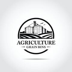 Naklejka premium Agriculture corn field Logo Template. Vector Illustration