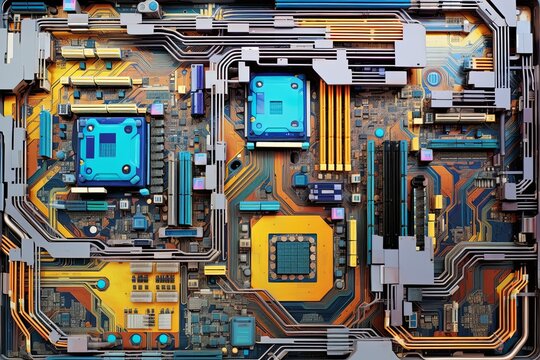 CPU Core Flyers: Innovative Electric Circuit Board Layouts for Computer Shops