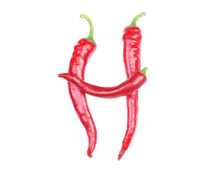Red hot chili pepper isolated