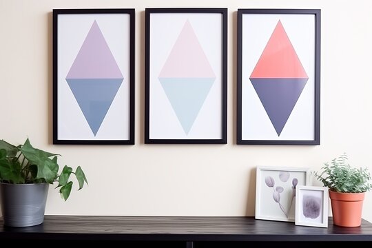 Geometric Color Block Templates: Grid-based Photo Frames Collection