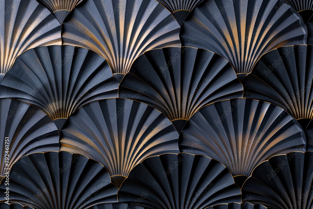 Poster sophisticated abstract 3d pattern. japanese and scandinavian style. art deco. background image. crea