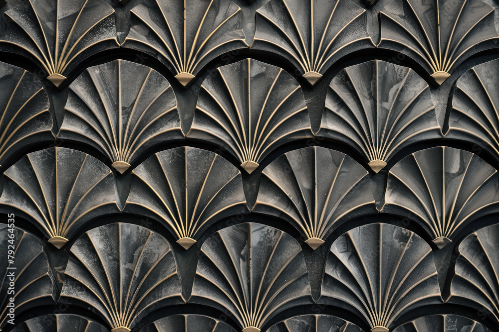 Poster sophisticated abstract 3d pattern. japanese and scandinavian style. art deco. background image. crea