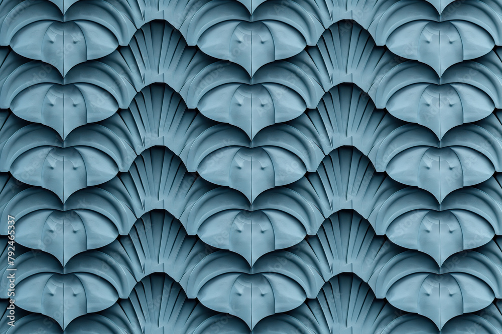 Poster sophisticated abstract 3d pattern. japanese and scandinavian style. art deco. background image. crea