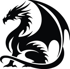 Chinese dragon silhouette