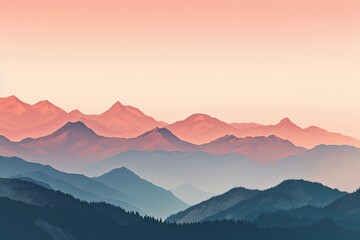 Alpine Sunrise Majesty: Majestic Mountain Gradient Inspirations in Enchanting Color Palette
