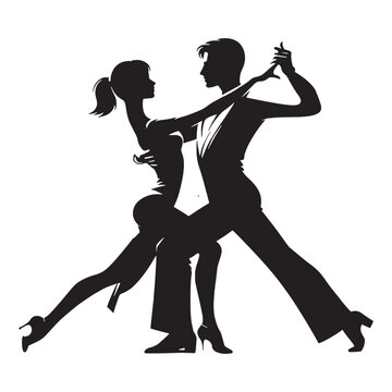 Couple Cintura Dance Silhouette