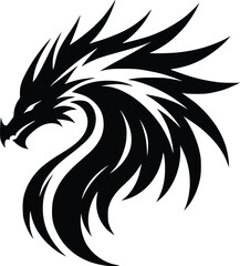 Fototapeta premium Chinese dragon silhouette
