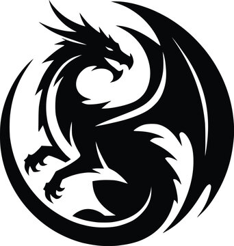 recommend clip art: Chinese dragon silhouette