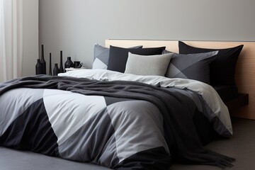 Monochrome Gradient Textiles: Elevate Your Bedroom with Sophisticated Bedding Collections