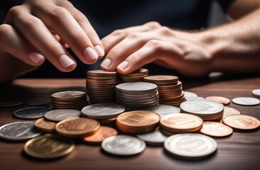 Hands compare two piles of coins of different sizes, indicating the return on investment
