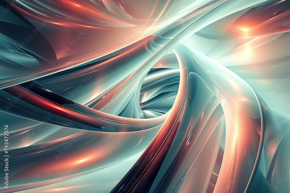 Poster abstract background with reflections and caustics. hi-tech. futuristic background image. created wit