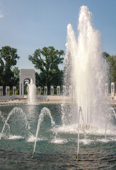 World War II Memorial at the National Mall, dedicated to Americans who served in the armed forces...