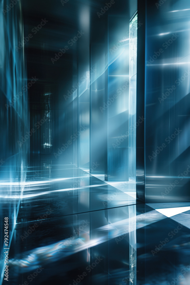 Poster abstract background with reflections and caustics. hi-tech. futuristic background image. created wit