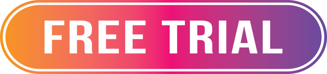 Fototapeta premium Free trial gradient button