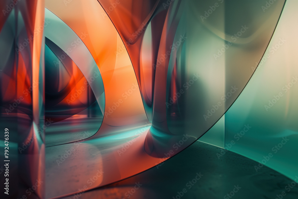 Poster abstract background with reflections and caustics. hi-tech. futuristic background image. created wit