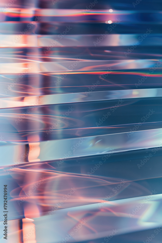 Poster Abstract background with reflections and caustics. Hi-tech. Futuristic background image. Created with Generative AI technology.