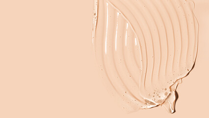 texture gel serum on beige background