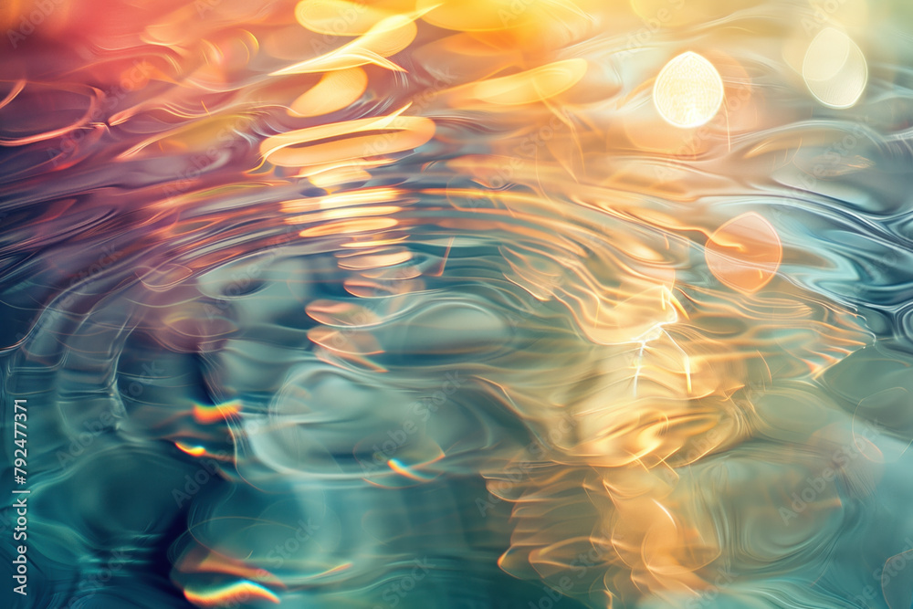 Poster abstract background with reflections and caustics. hi-tech. futuristic background image. created wit