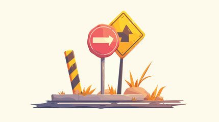 Sign Street icon. Road sign. Vector Illustration 2d