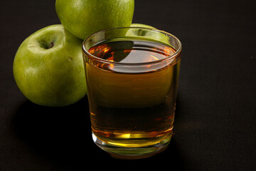 Fresh sweet natural apple juice