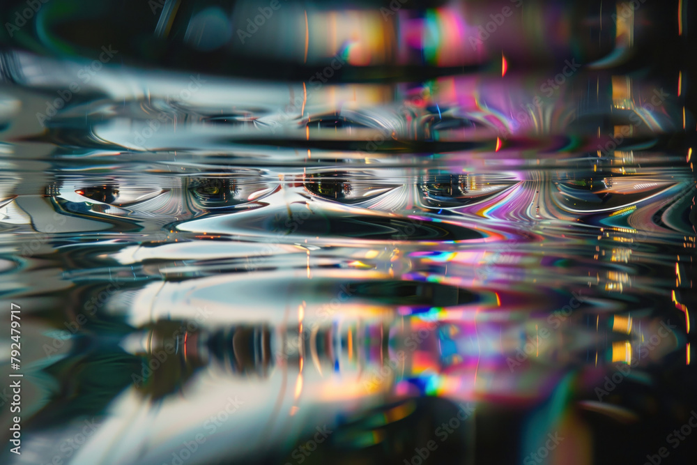 Poster abstract background with reflections and caustics. hi-tech. futuristic background image. created wit