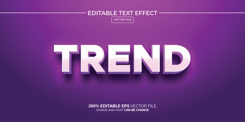 Vector editable text effect trend style, or trend 3d text effect 