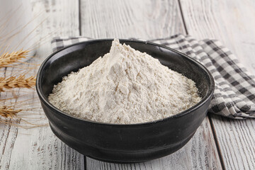 Wheat flour heap for bake