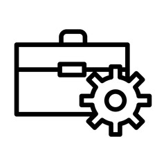 Portfolio Management Vector Line Icon Design