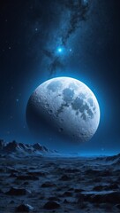 full moon over the sea