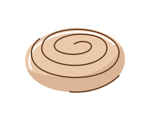 Gingerbread cookie bakery product. Vector illustration