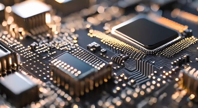 A Macro View of a CPU and Motherboard