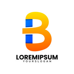 Obraz premium letter B gradient logo design