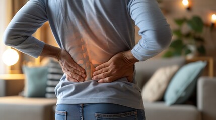 Individual with Lower Back Pain and Spinal Health Concern