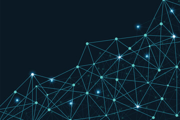 Abstract Big Data visualization digital network connection concept background