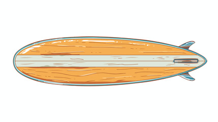 Longboard of Malibu type rounded shape. Long board