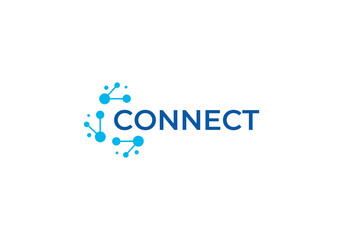 molecule logo design. connection technology symbol icon vector