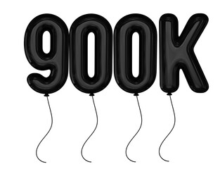 900K Follow Black Balloon 3D